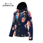 lady prints soft shell jacket woman autumn winter outdoor
