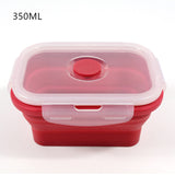 XC USHIO Foldabel Silicone Lunch Box Food Storage Container Microwave Tableware Portable Household Outdoor Food Fruit Organizer