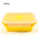 XC USHIO Foldabel Silicone Lunch Box Food Storage Container Microwave Tableware Portable Household Outdoor Food Fruit Organizer