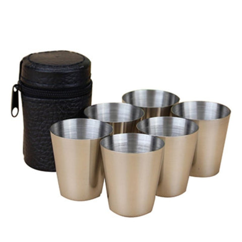 Outdoor Practical Stainless Steel Cups Shots Set Mini Glasses