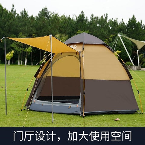 hewolf 2 person tent Hewolf New Outdoors 3-4 People Automatic Family Tent Big Space – uniroshop