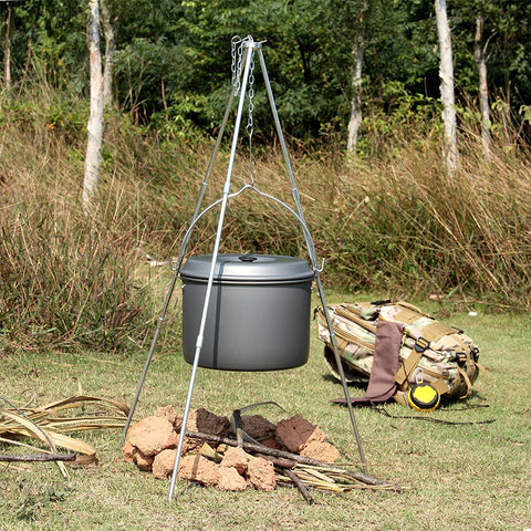 New Outdoor Picnic Cooking Tripod Portable Hanging Pot